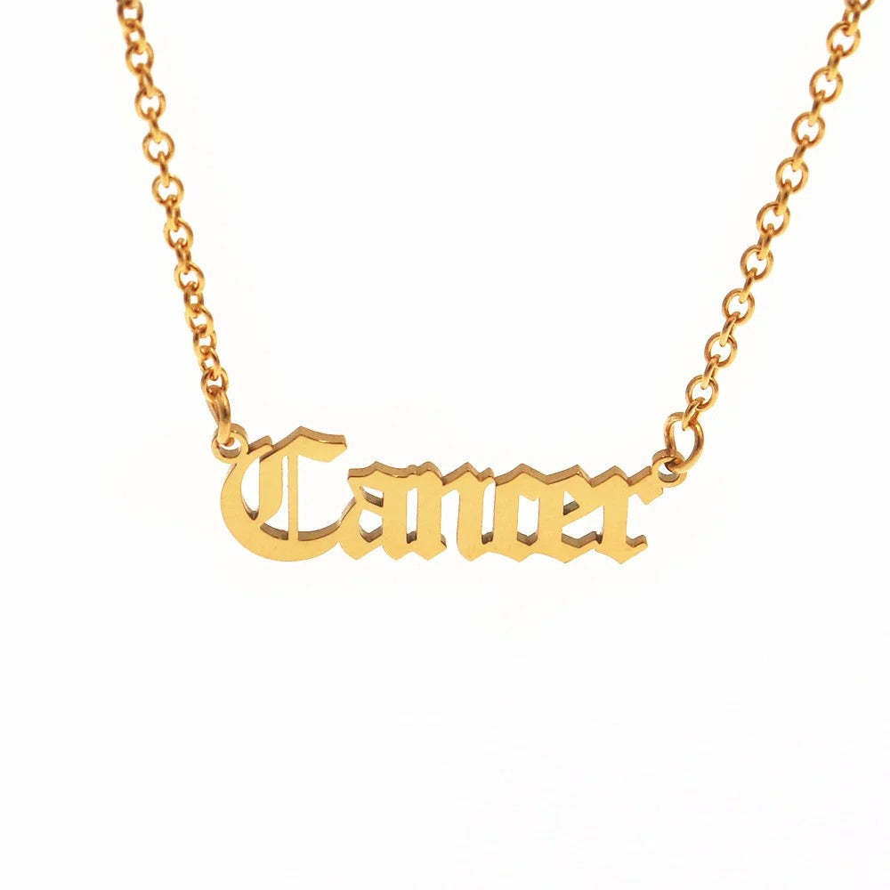 Old English Horoscope Pendant