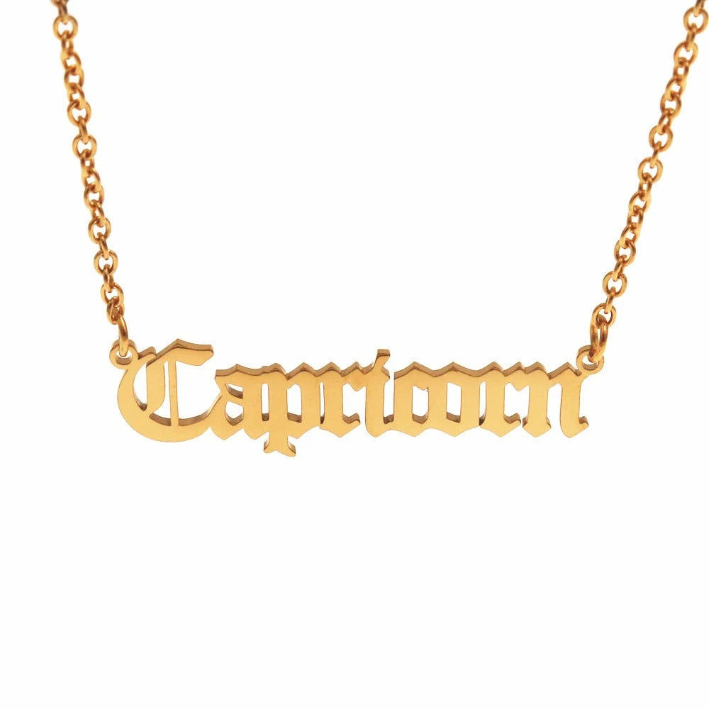 Old English Horoscope Pendant