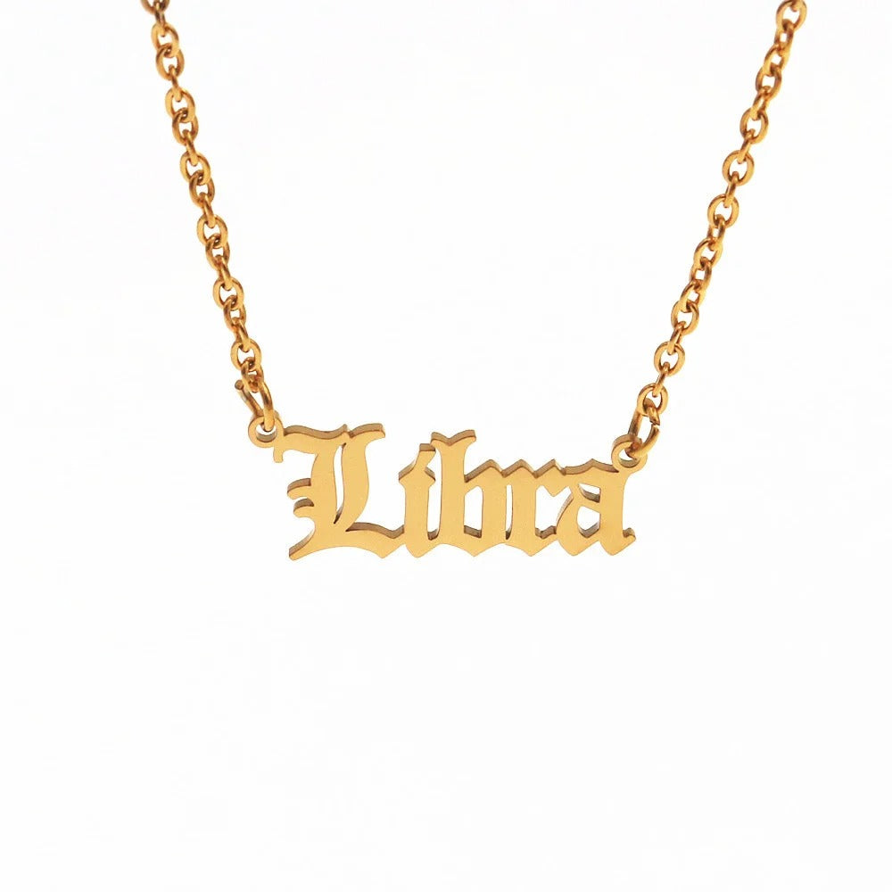 Old English Horoscope Pendant