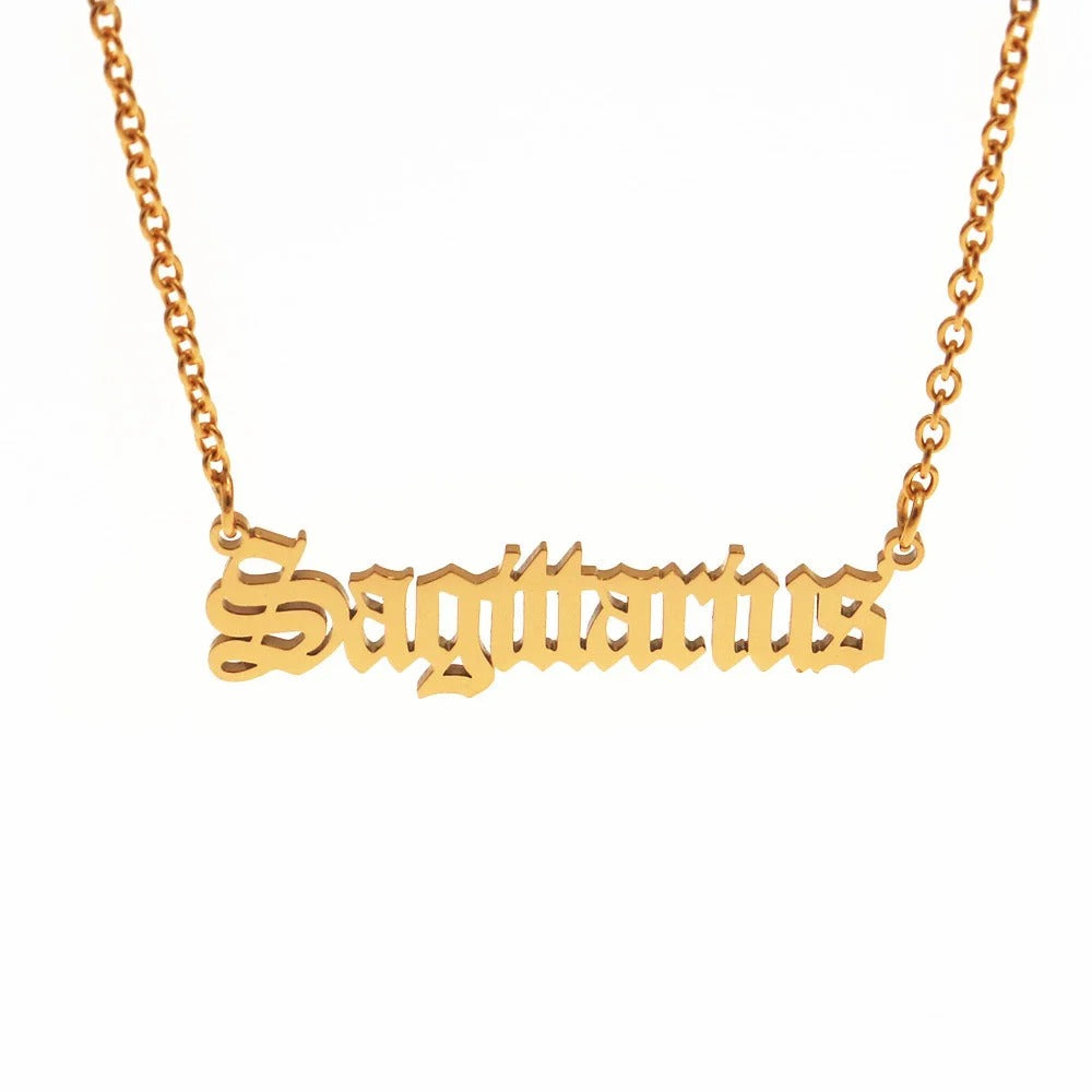 Old English Horoscope Pendant