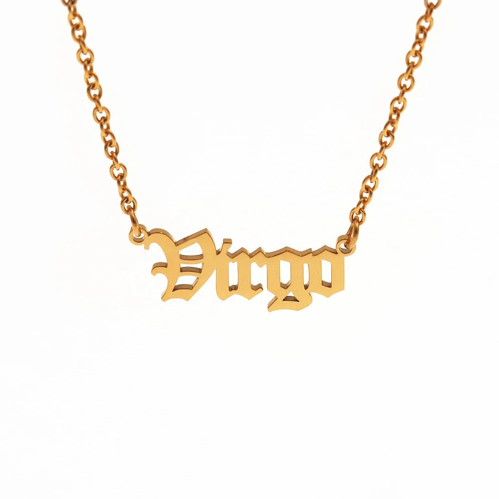 Old English Horoscope Pendant