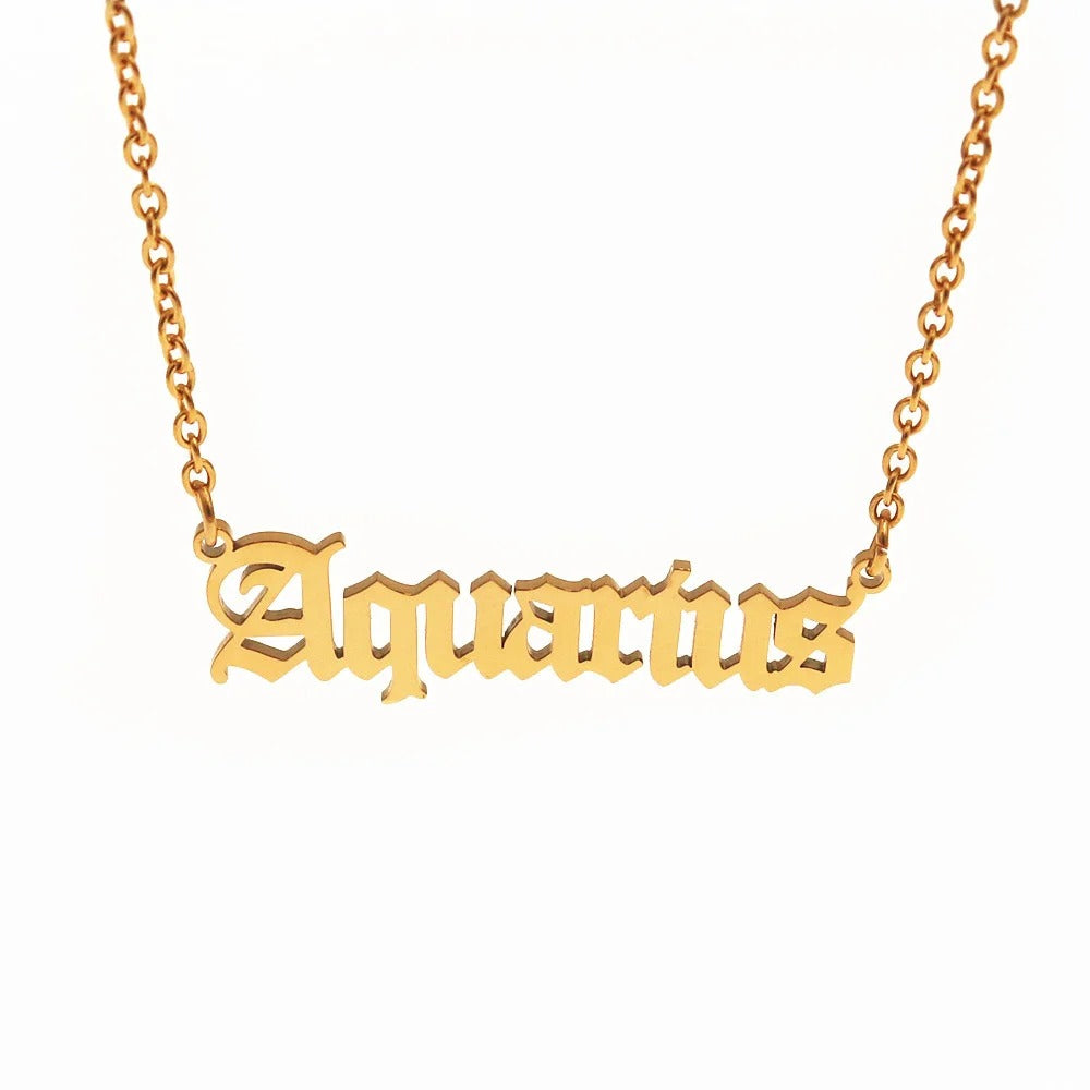 Old English Horoscope Pendant