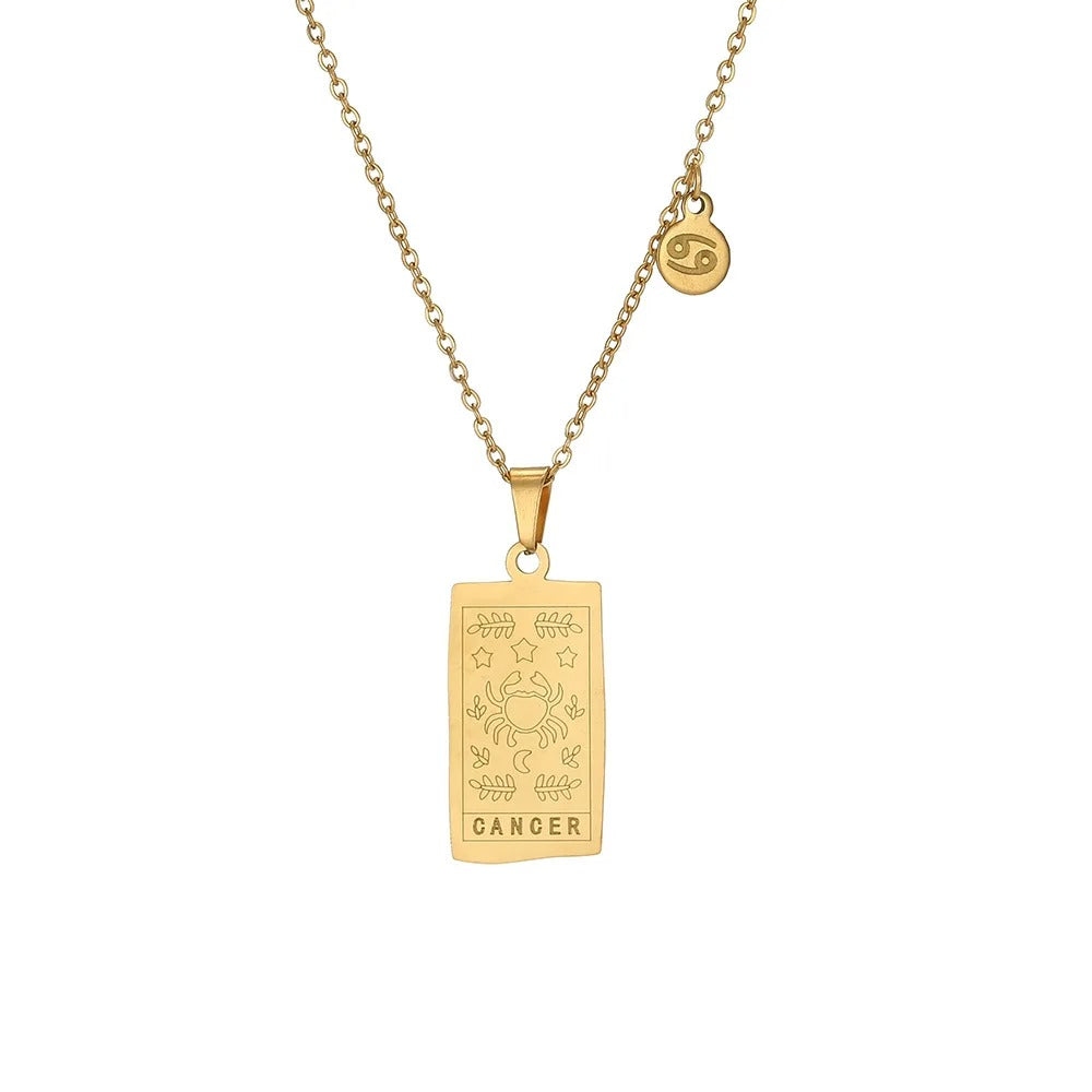 Horoscope Gold Plated Necklace