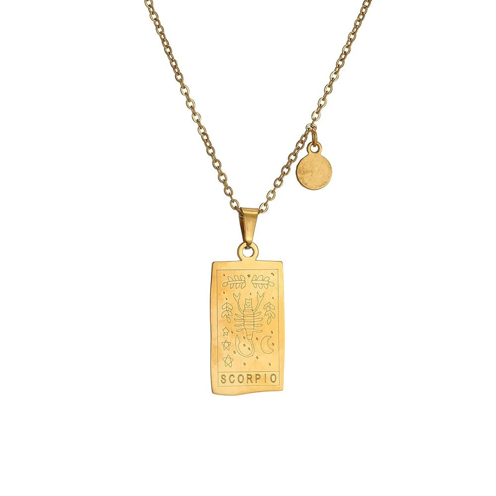 Horoscope Gold Plated Necklace