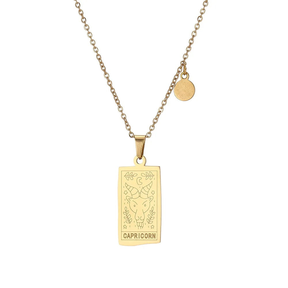 Horoscope Gold Plated Necklace