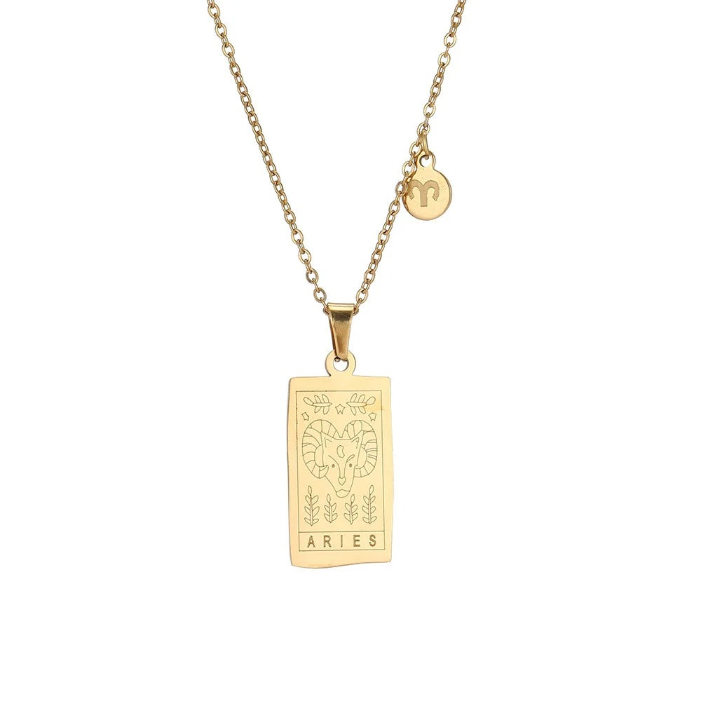 Horoscope Gold Plated Necklace
