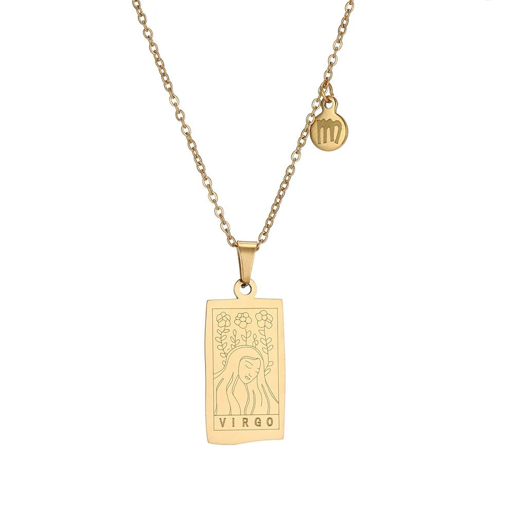 Horoscope Gold Plated Necklace
